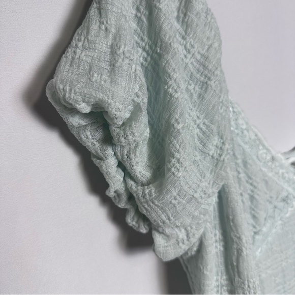 Kirious Los Angeles Light Blue Lace Puff Sleeve Mini Dress Feminine Medium NWT - Picture 4 of 11